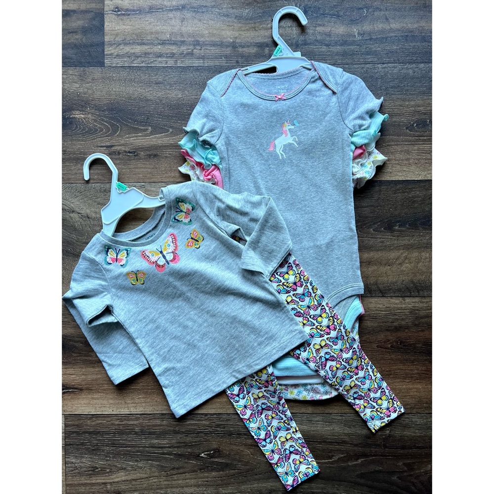 8pc BUNDLE Unicorn Bodysuits & Pants NWT